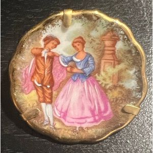 Limoges porcelain miniature decorative plate.